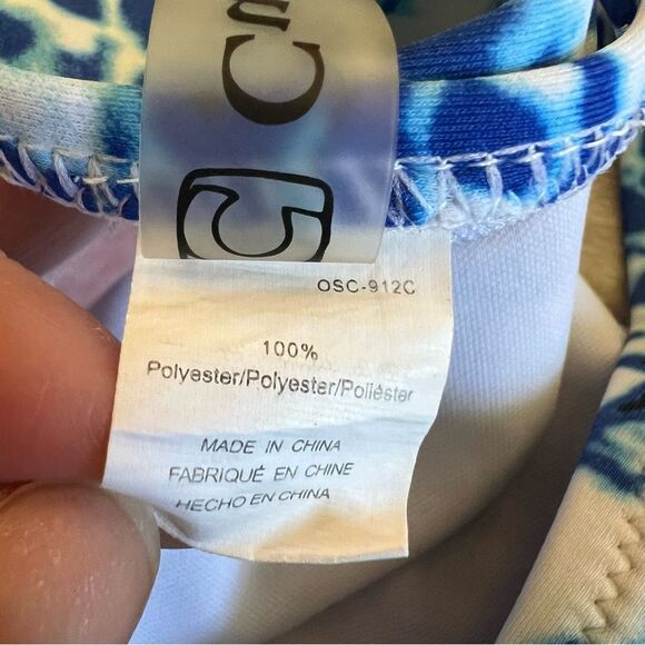 Cupshe Bikini Two Piece Swimsuit Blue White Tie Dye M - Picture 6 of 6